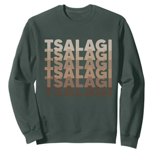 Cherokee Tsalagi Heritage Pride Stacked Typography Sweatshirt