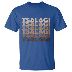 Cherokee Tsalagi Heritage Pride Stacked Typography T Shirt