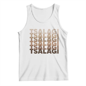 Cherokee Tsalagi Heritage Pride Stacked Typography Tank Top