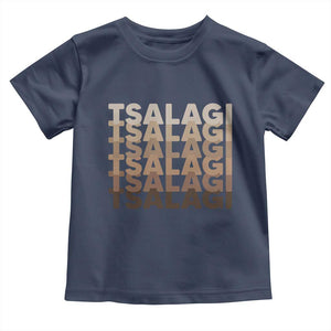 Cherokee Tsalagi Heritage Pride Stacked Typography Toddler T Shirt