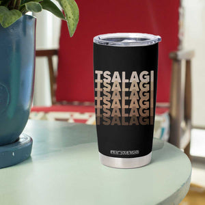 Cherokee Tsalagi Heritage Pride Stacked Typography Tumbler Cup