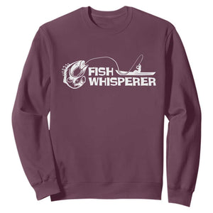 The Fish Whisperer Sweatshirt Funny Fishing Gift TS12 Maroon Print Your Wear
