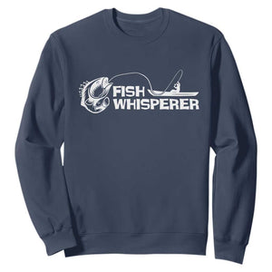 The Fish Whisperer Sweatshirt Funny Fishing Gift TS12 Navy Print Your Wear