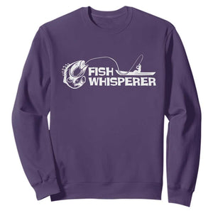 The Fish Whisperer Sweatshirt Funny Fishing Gift TS12 Purple Print Your Wear
