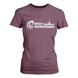 The Fish Whisperer T Shirt For Women Funny Fishing Gift TS12 Maroon Print Your Wear