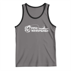 The Fish Whisperer Tank Top Funny Fishing Gift TS12 Deep Heather Black Print Your Wear