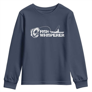 The Fish Whisperer Youth Sweatshirt Funny Fishing Gift TS12 Navy Print Your Wear
