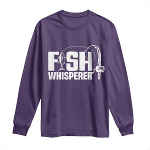 The Fish Whisperer Long Sleeve Shirt Fish Lover Humor TS12 Purple Print Your Wear
