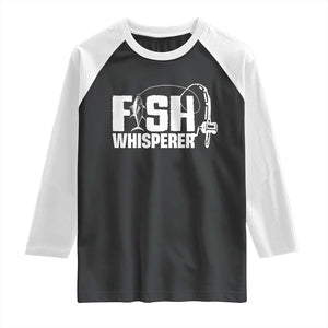 The Fish Whisperer Raglan Shirt Fish Lover Humor TS12 Black White Print Your Wear