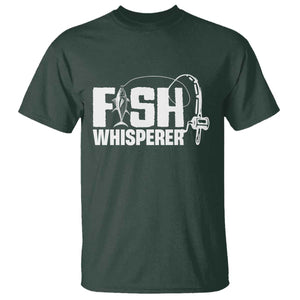 The Fish Whisperer T Shirt Fish Lover Humor TS12 Dark Forest Green Print Your Wear