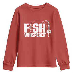 The Fish Whisperer Youth Sweatshirt Fish Lover Humor TS12 Red Print Your Wear