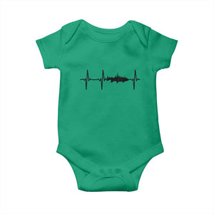 Fish And Forest Fishing Lover Heartbeat Gift Baby Onesie TS12 Irish Green Print Your Wear