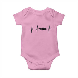 Fish And Forest Fishing Lover Heartbeat Gift Baby Onesie TS12 Light Pink Print Your Wear