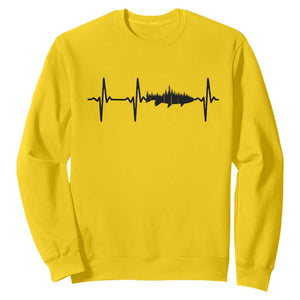 Fish And Forest Fishing Lover Heartbeat Gift Sweatshirt TS12 Daisy Print Your Wear