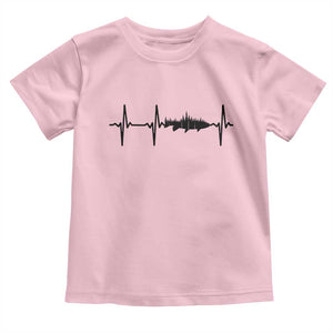 Fish And Forest Fishing Lover Heartbeat Gift Toddler T Shirt TS12 Light Pink Print Your Wear