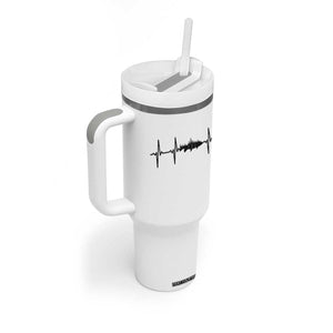 Fish And Forest Fishing Lover Heartbeat Gift Tumbler With Handle TS12 Print Your Wear