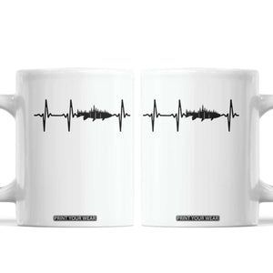 Fish And Forest Fishing Lover Heartbeat Gift Coffee Mug TS12 White Print Your Wear