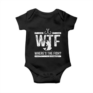 Where Is The Fish Baby Onesie Funny WTF Fishing Gift TS12 Black Print Your Wear