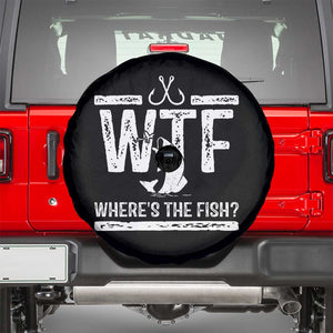 Where Is The Fish Spare Tire Cover Funny WTF Fishing Gift TS12 Black Print Your Wear