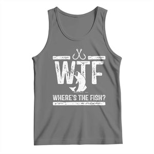 Where Is The Fish Tank Top Funny WTF Fishing Gift TS12 Black Heather Print Your Wear