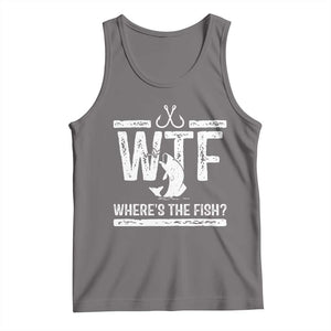 Where Is The Fish Tank Top Funny WTF Fishing Gift TS12 Deep Heather Print Your Wear