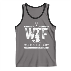 Where Is The Fish Tank Top Funny WTF Fishing Gift TS12 Deep Heather Black Print Your Wear