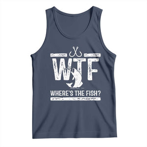 Where Is The Fish Tank Top Funny WTF Fishing Gift TS12 Navy Print Your Wear