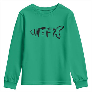 WTF Where Is The Fish Youth Sweatshirt Funny Fisherman Gift TS12 Irish Green Print Your Wear