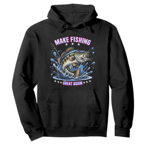 Funny Make Fishing Great Again Hoodie Fisherman Gift TS12 Black Print Your Wear