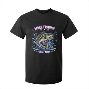 Funny Make Fishing Great Again T Shirt For Kid Fisherman Gift TS12 Black Print Your Wear