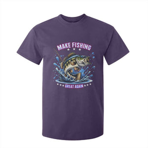 Funny Make Fishing Great Again T Shirt For Kid Fisherman Gift TS12 Purple Print Your Wear