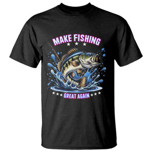 Funny Make Fishing Great Again T Shirt - Fisherman Political Humor Gift Tee TS12 Black Print Your Wear