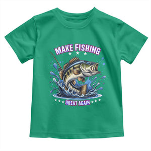 Funny Make Fishing Great Again Toddler T Shirt Fisherman Gift TS12 Irish Green Print Your Wear