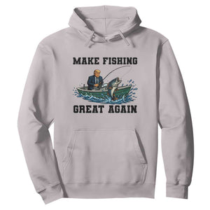 Funny Trump Hoodie Make Fishing Great Again American Flag Gift TS12 Ice Gray Print Your Wear
