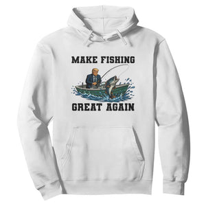 Funny Trump Hoodie Make Fishing Great Again American Flag Gift TS12 White Print Your Wear