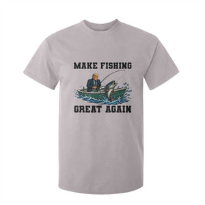 Funny Trump T Shirt For Kid Make Fishing Great Again American Flag Gift TS12 Ice Gray Print Your Wear