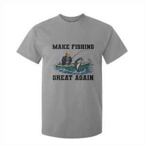 Funny Trump T Shirt For Kid Make Fishing Great Again American Flag Gift TS12 Sport Gray Print Your Wear