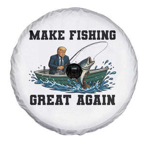 Funny Trump Spare Tire Cover Make Fishing Great Again American Flag Gift TS12 Print Your Wear