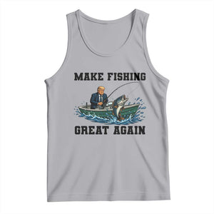 Funny Trump Tank Top Make Fishing Great Again American Flag Gift TS12 Athletic Heather Print Your Wear