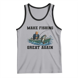 Funny Trump Tank Top Make Fishing Great Again American Flag Gift TS12 Athletic Heather Black Print Your Wear