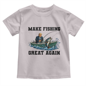 Funny Trump Toddler T Shirt Make Fishing Great Again American Flag Gift TS12 Ice Gray Print Your Wear
