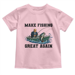 Funny Trump Toddler T Shirt Make Fishing Great Again American Flag Gift TS12 Light Pink Print Your Wear