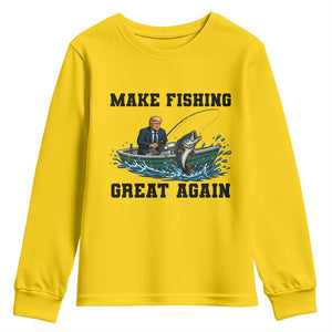 Funny Trump Youth Sweatshirt Make Fishing Great Again American Flag Gift TS12 Daisy Print Your Wear