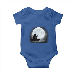 Funny Fisherman Gift Baby Onesie Bigfoot Fishing TS12 Royal Blue Print Your Wear