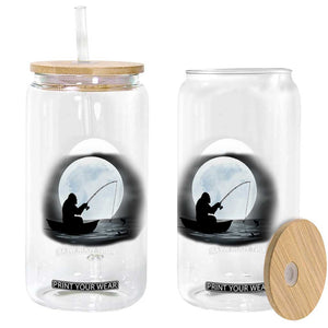 Funny Fisherman Gift Glass Can Bigfoot Fishing TS12 Print Your Wear