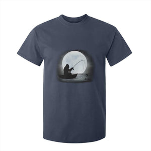 Funny Fisherman Gift T Shirt For Kid Bigfoot Fishing TS12 Navy Print Your Wear