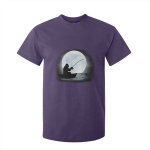 Funny Fisherman Gift T Shirt For Kid Bigfoot Fishing TS12 Purple Print Your Wear