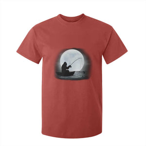 Funny Fisherman Gift T Shirt For Kid Bigfoot Fishing TS12 Red Print Your Wear