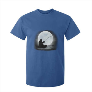 Funny Fisherman Gift T Shirt For Kid Bigfoot Fishing TS12 Royal Blue Print Your Wear