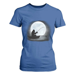 Funny Fisherman Gift T Shirt For Women Bigfoot Fishing TS12 Royal Blue Print Your Wear